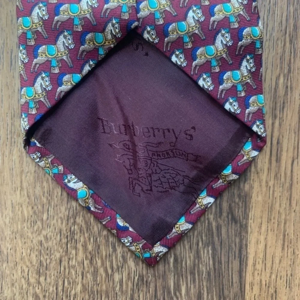 Burberry Classic “Playful Ponies” Silk Tie